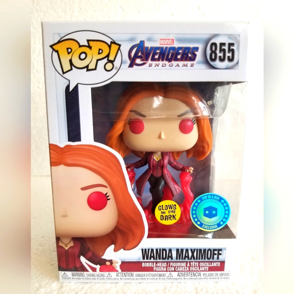 Funko pop! # 855 Marvel Avengers Endgame "GITD "Wanda Maximoff" PIAB